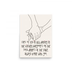 Always Home With You Wall Art Print | Romantic Couple Quote Poster | Anniversary Gift